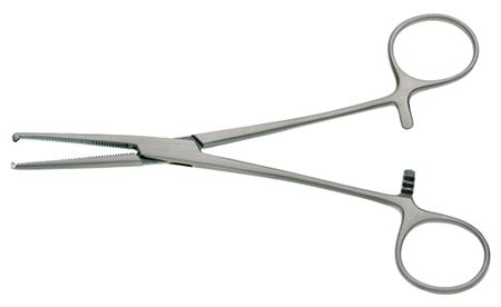 10 1/4" curved Kocher Int Forceps