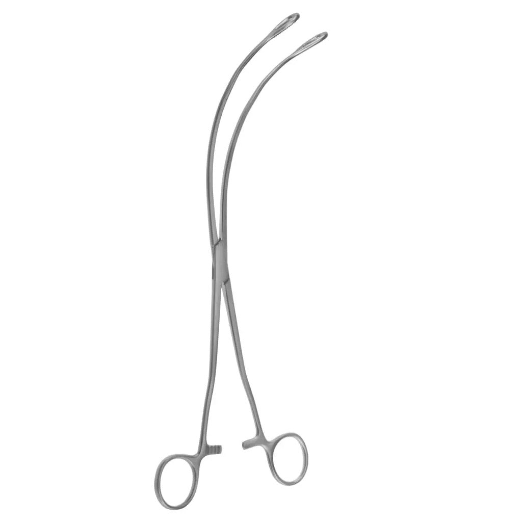 12-1/8" K-P Long Jaw Ring Forceps – Curved Jaw