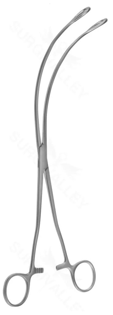 12-1/8" K-P Long Jaw Ring Forceps – 45° Down-Angled Jaw