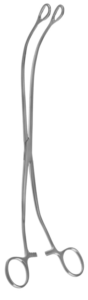 12-1/8" K-P Long Jaw Ring Forceps – 90° Down-Angled Jaw