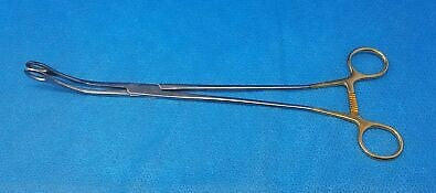 12-1/8" K-P Short Jaw Ring Forceps – Curved Handle