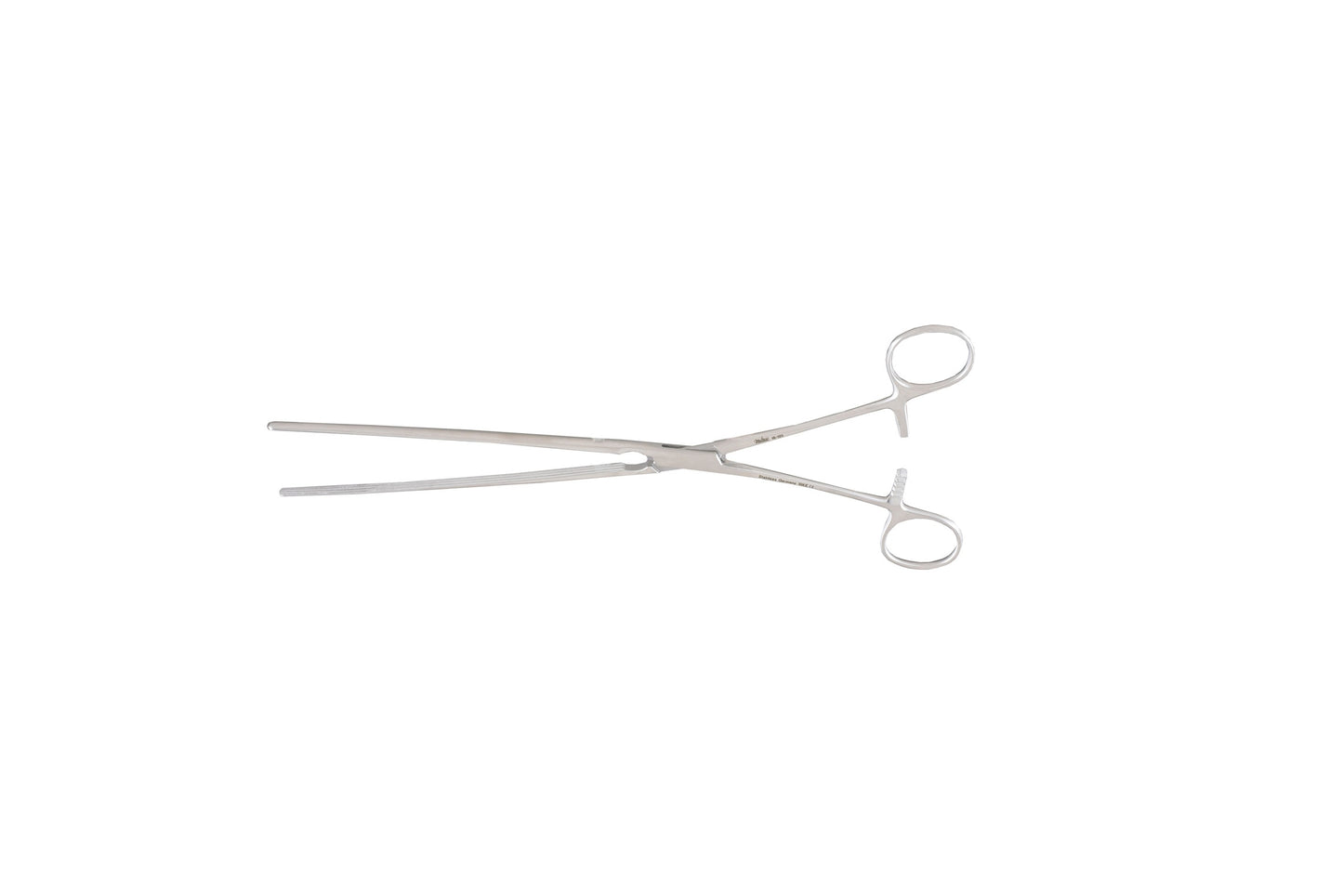 Kocher atraumatic intestinal forceps with straight serrated jaws