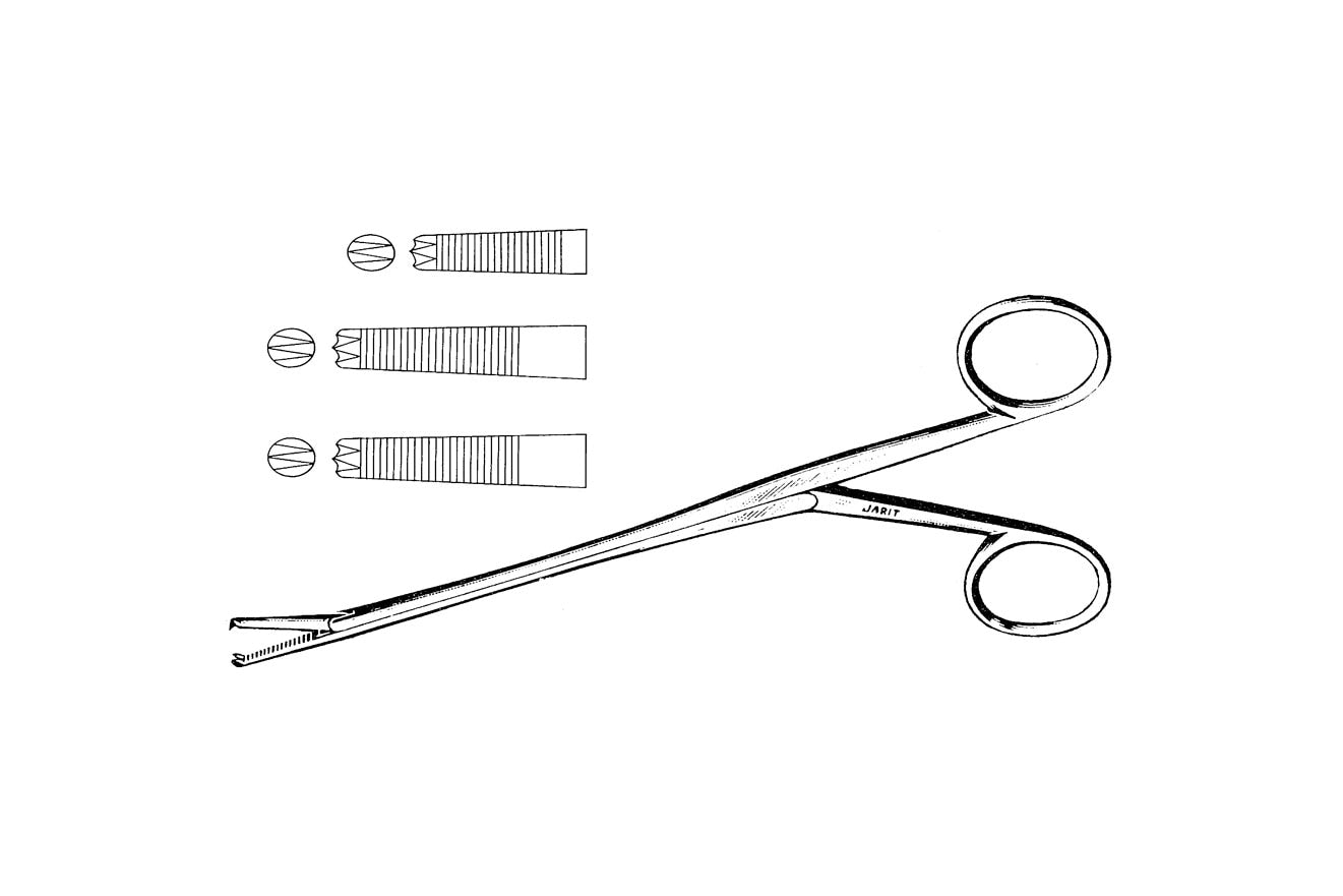 Steinmann tendon forceps, 16cm, with ringed handle