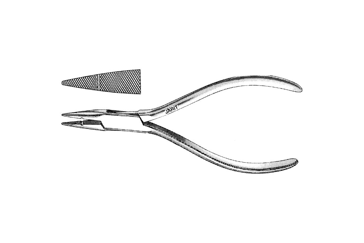 Flat nose plier conical pointed 19cm