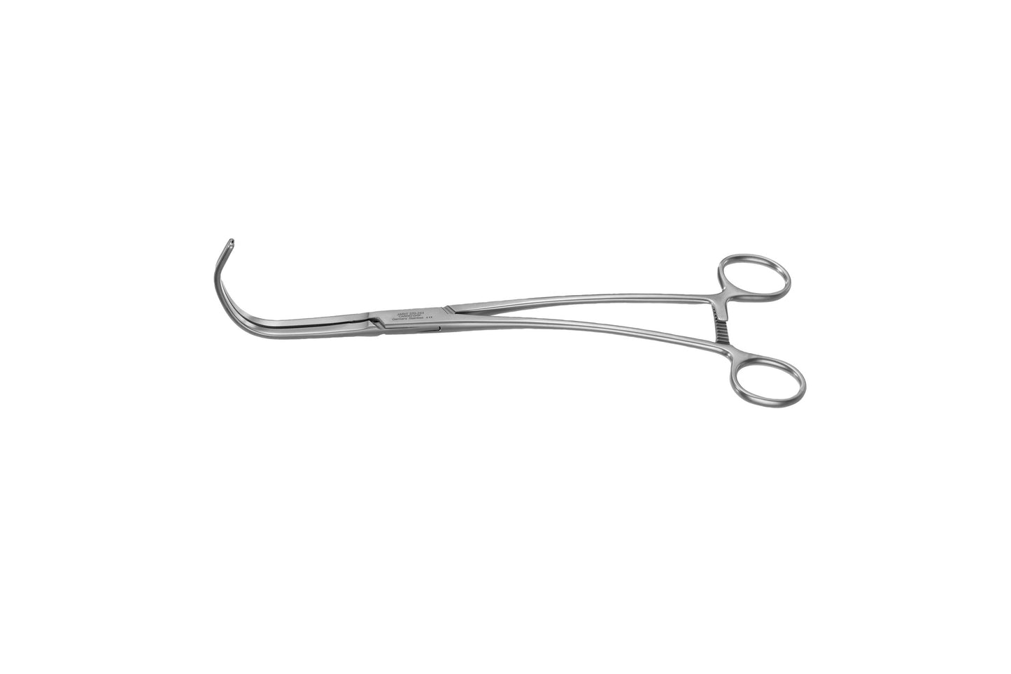 Cooley angled carotid clamp with atraumatic jaws