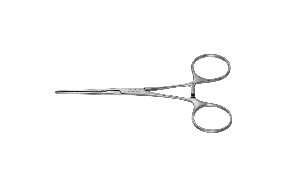 Pediatric vascular clamp, 16.5cm straight