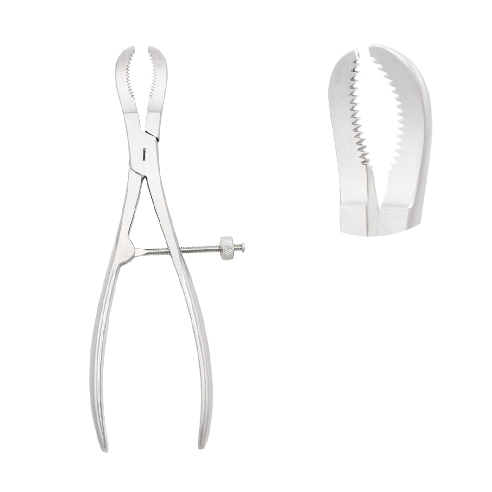 Self-centering bone holding forceps thread fixation 19cm