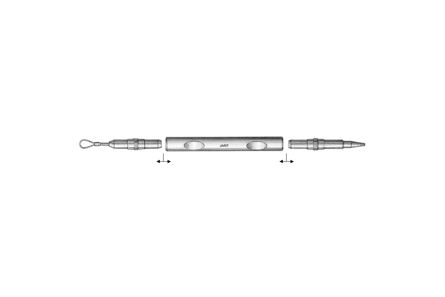 Buttoned probe with eyelet and 2mm shaft