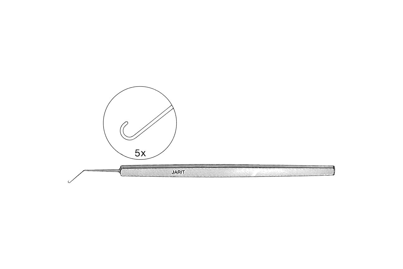 O'Connor iris hook 12 cm, stainless steel