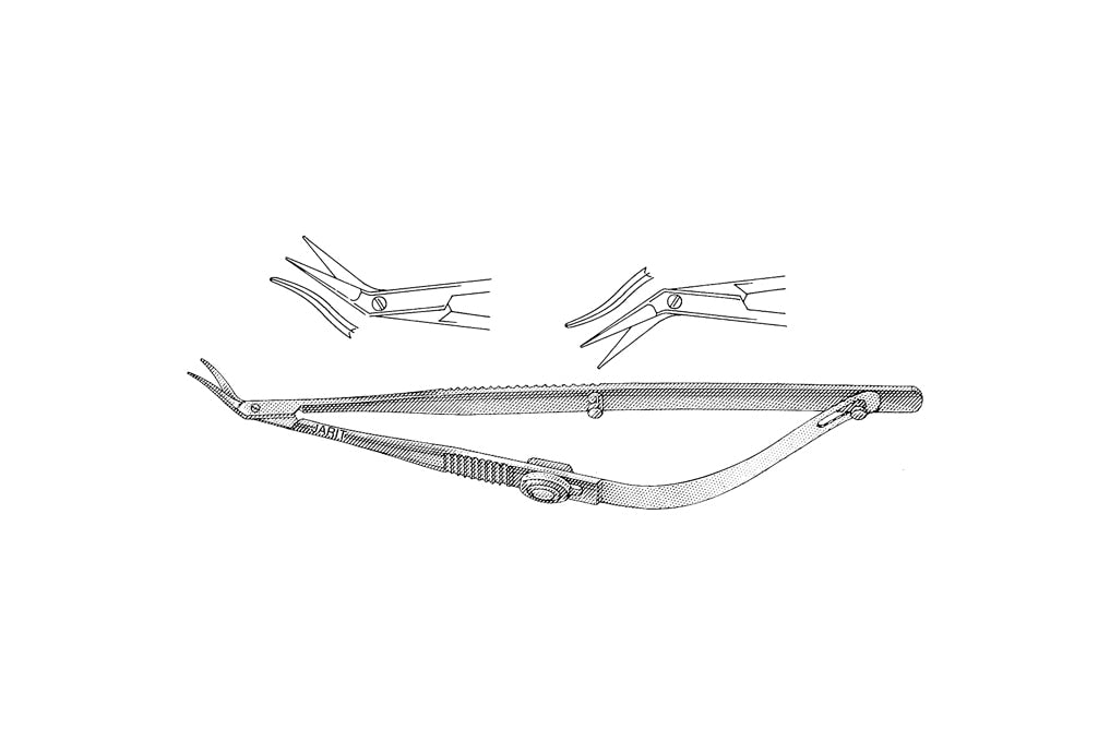 Castroviejo corneal scissors 11cm with 15mm left-cutting blade