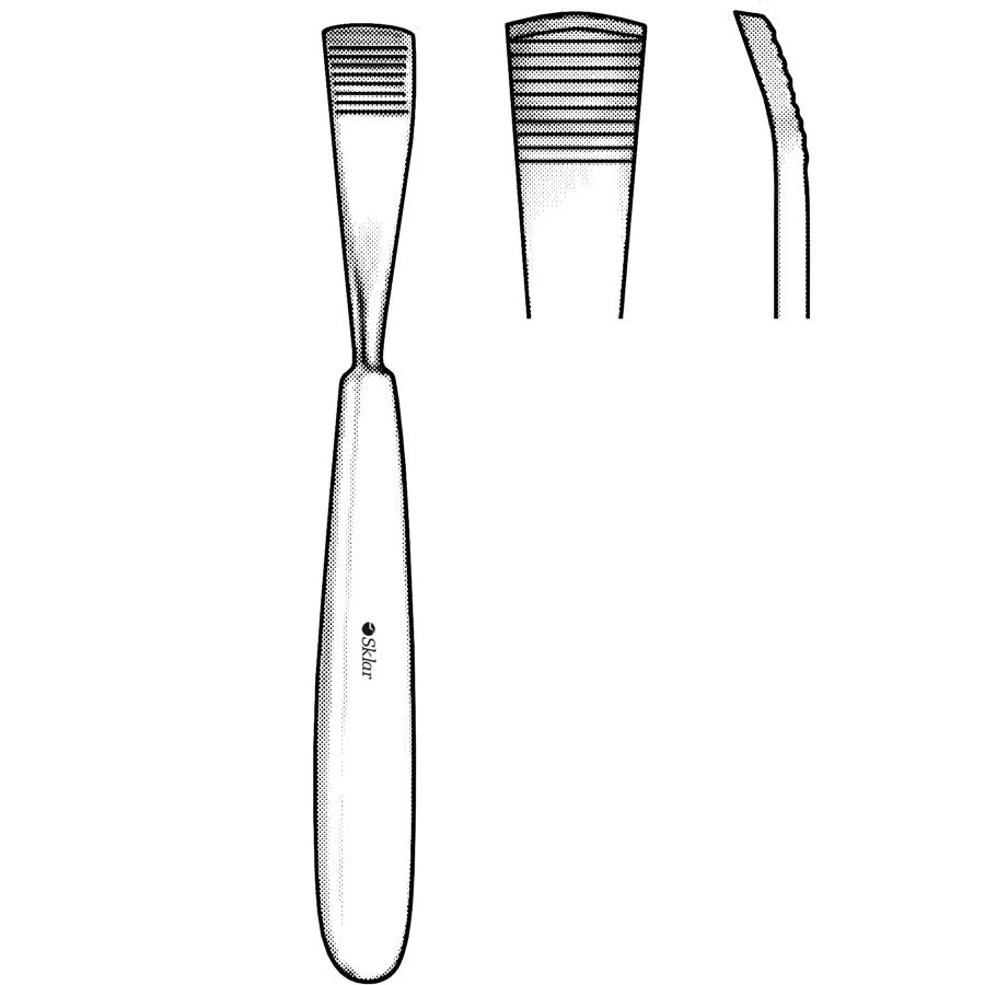 Jansen curved raspatory 16.5cm 15mm