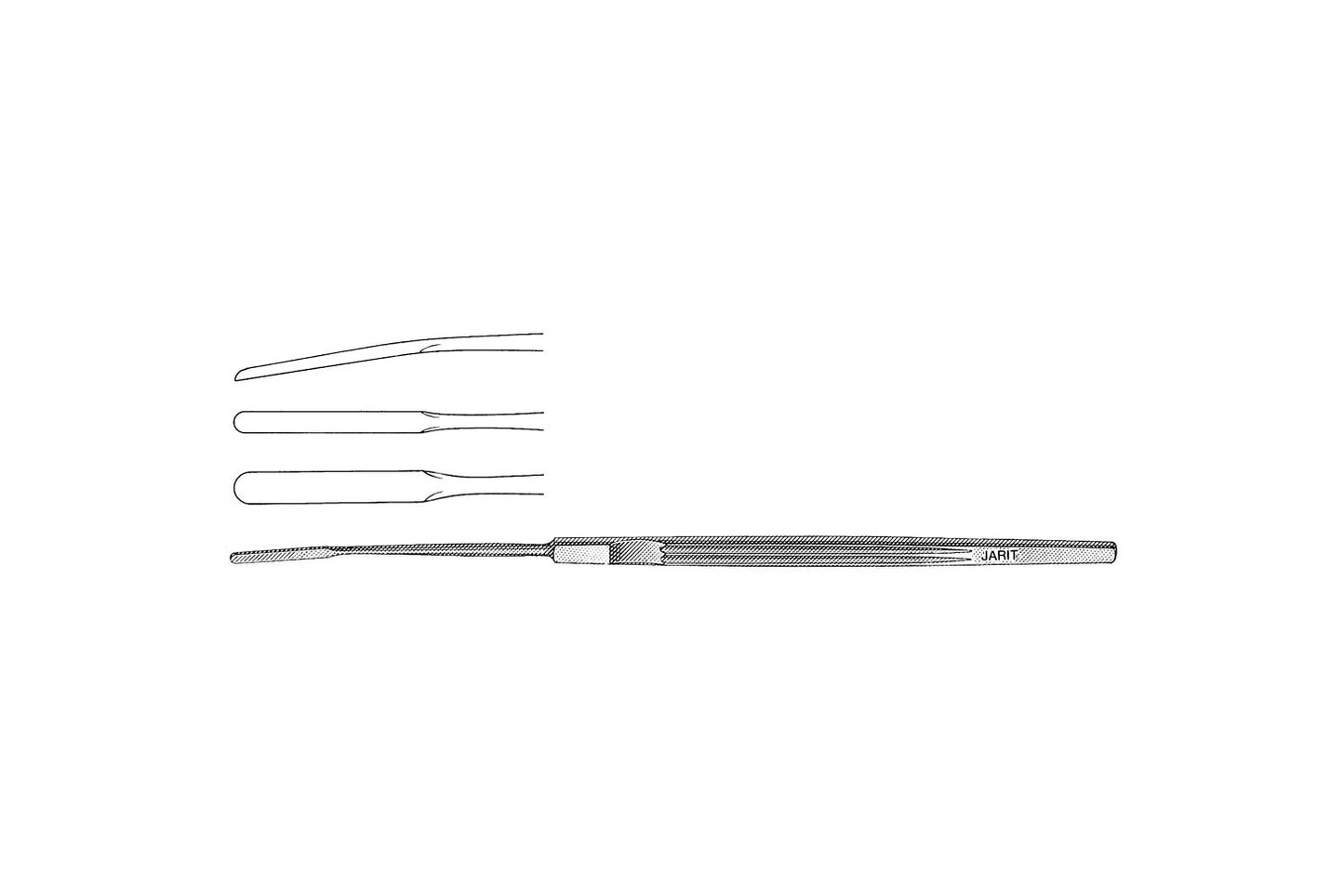 Lempert straight elevator, 2mm tip, 16cm
