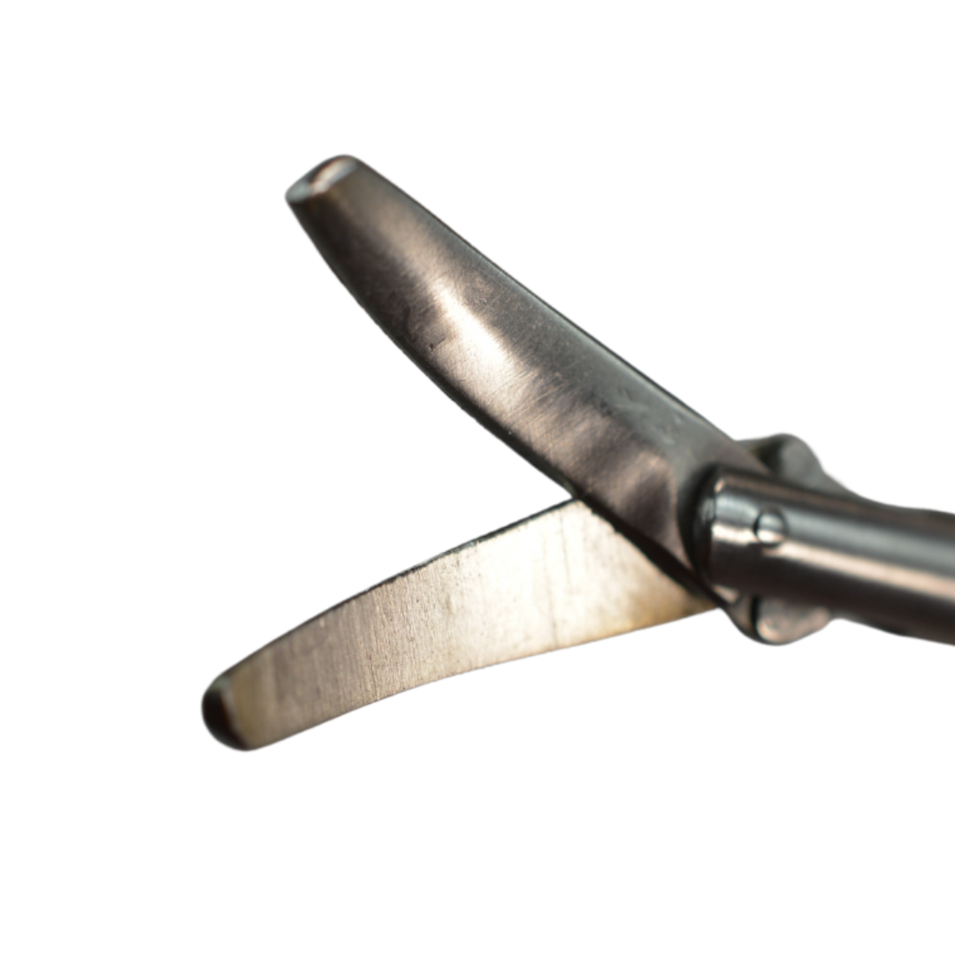 AED Non-Magnetic Jaw, Curved Metz Scissor, 5mm x 36cm