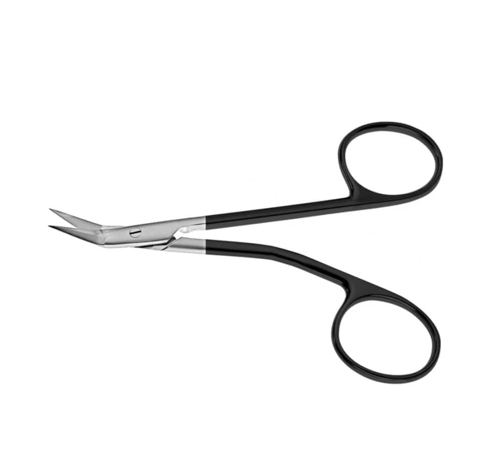 4 1/2" Gorney Swan Neck Scissors serrated ang