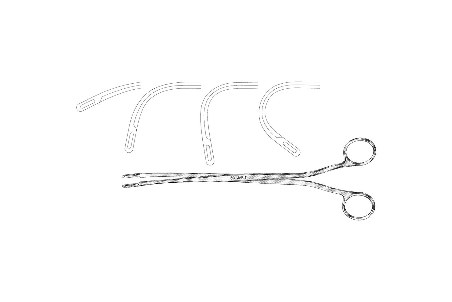 Heiming kidney stone forceps 17cm lightly curved pediatric