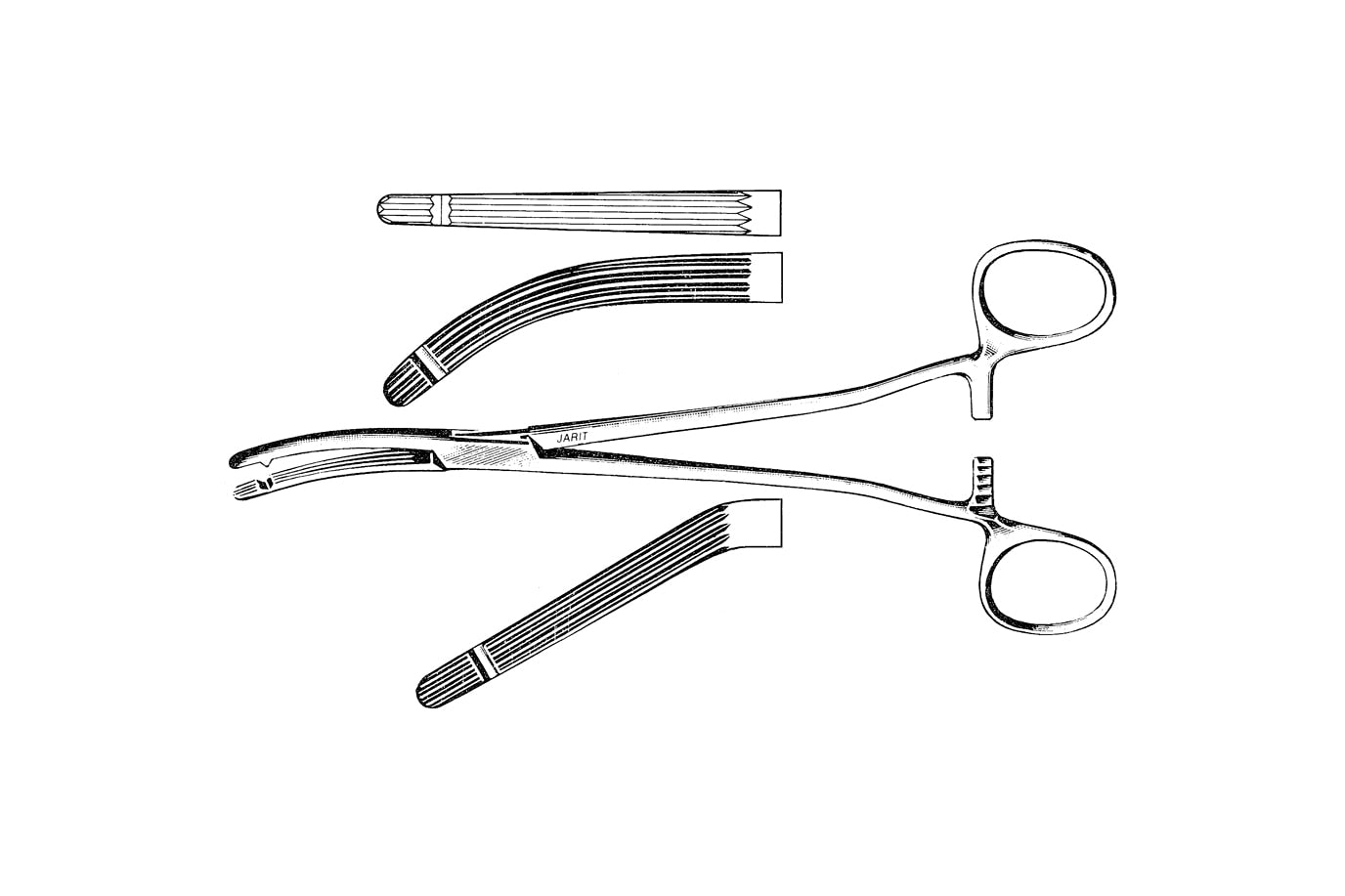 Segond hysterectomy forceps curved 24cm