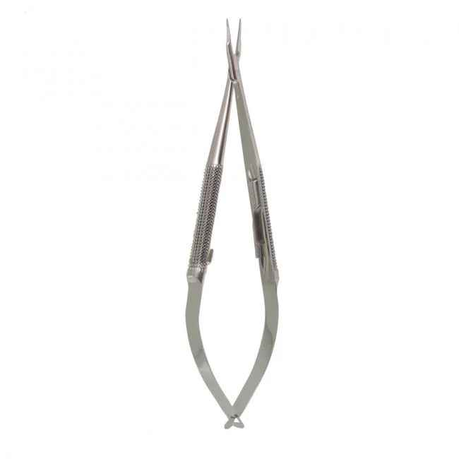 5 Needle Holders 8mm handle .4mm tips straight w/o lock