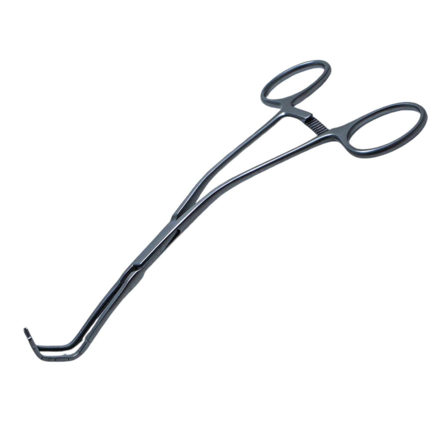 6 1/2" Cooley Anastomosis Clamp, 6.3 mm jaw, angled shank
