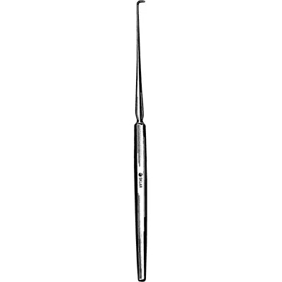 Fine dura hook, 19cm with knurled handle