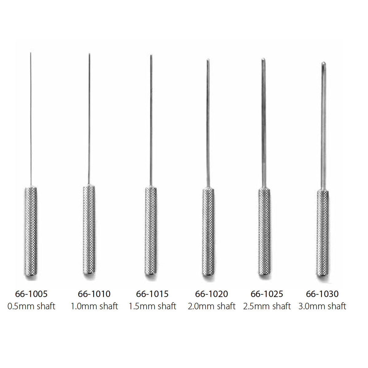 Five-piece aluminum six-size set of Cooley Coronary Dilator