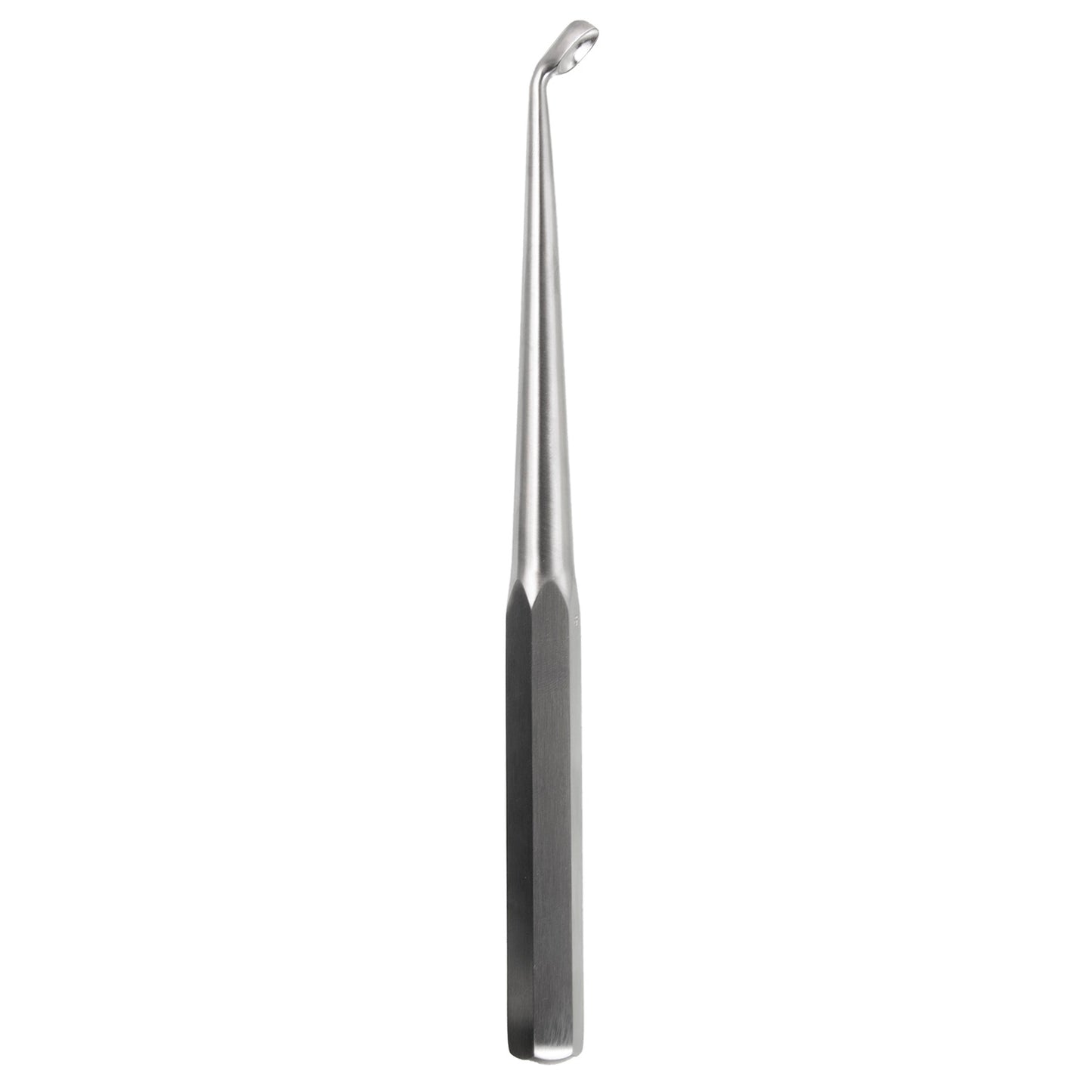 Brun Curette -6 angled hex handle 9″