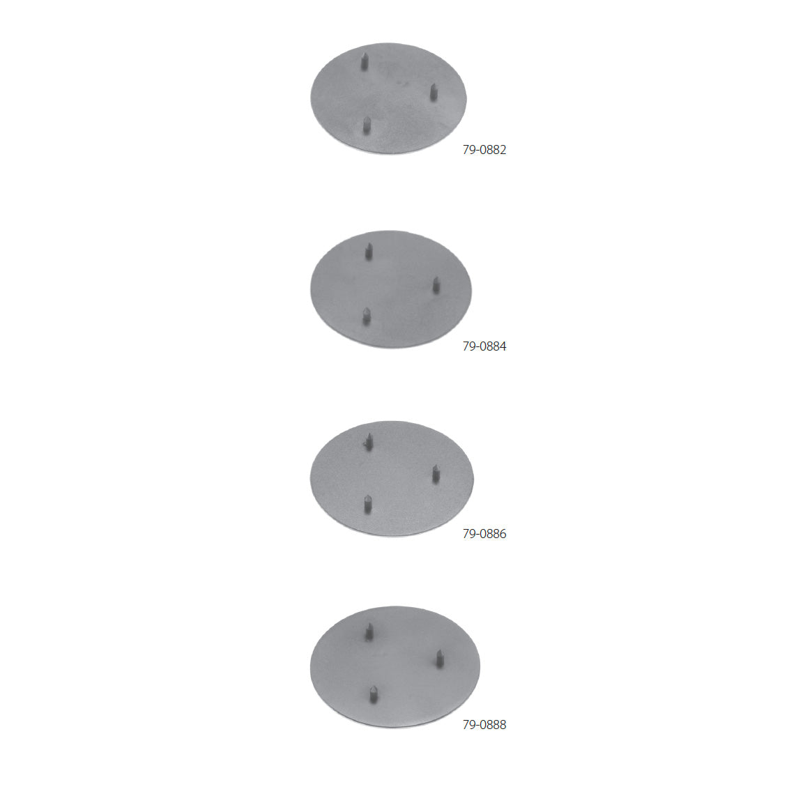 Patella Cover Plate Set of 4 Sizes