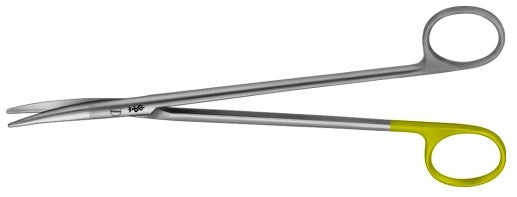 7" Ligature Scissors, serrated, curved