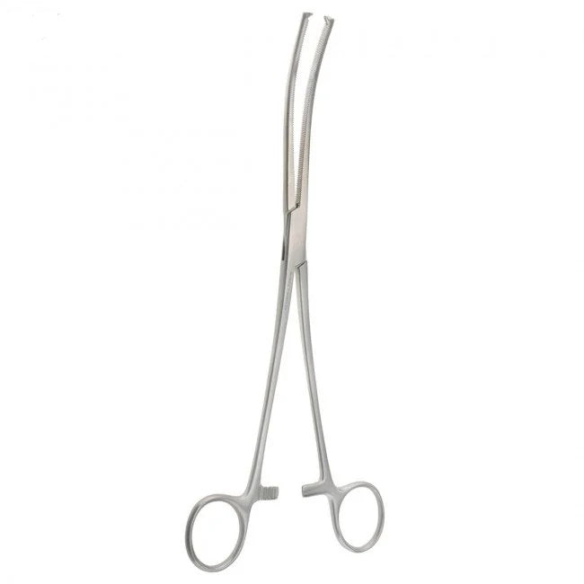 8 3/4" Rochester-Ochs Hemostatic Forceps, Curved, 1" Teeth