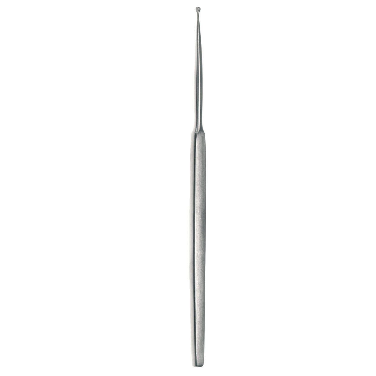 A 5 1/2 inch Fox Dermal Curette with a 1mm diameter loop, used for scraping skin lesions and minor surgical procedures.