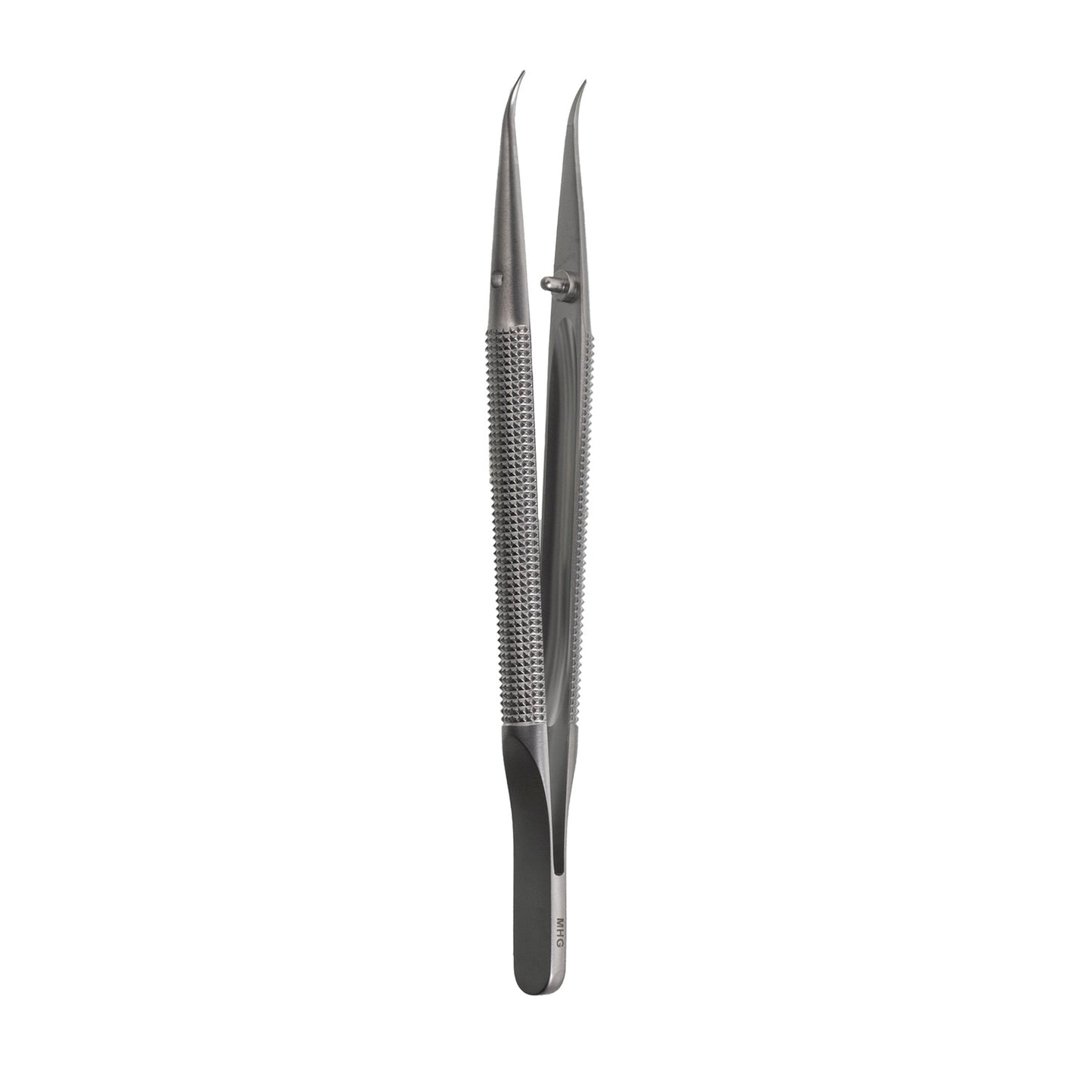 Micro Forceps (8mm Diameter Round Handle, Curved Tip, 4 3/4")