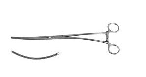 Debakey Castaneda Clamp 1.4mm 90° jaws curved handle