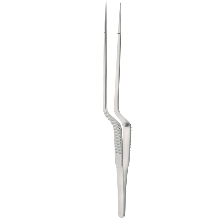 Jacobson Bayonet Forceps, Sharp Tips, 7.25
