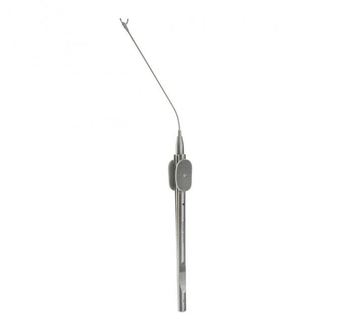 Micro Cup Forceps 1mm cup squeeze handle curved up