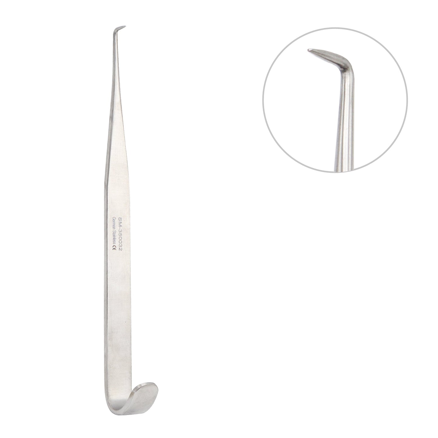 Bose trachea hook, right curve, 16cm, surgical steel