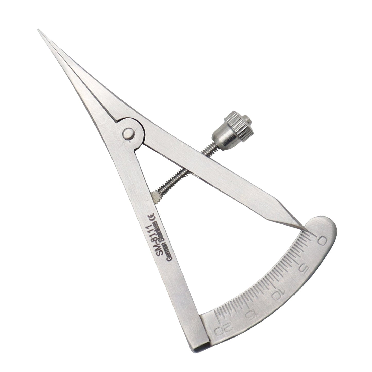 Castroviejo caliper marker, 0-20mm, straight, 9cm