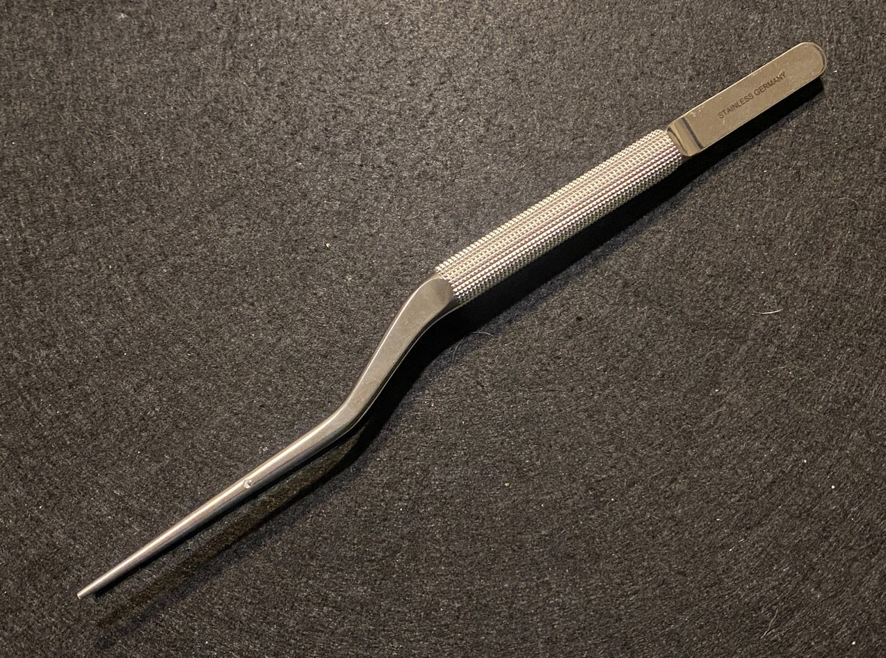 Tebbetts Bayonet Forceps with Round Handle, Brown