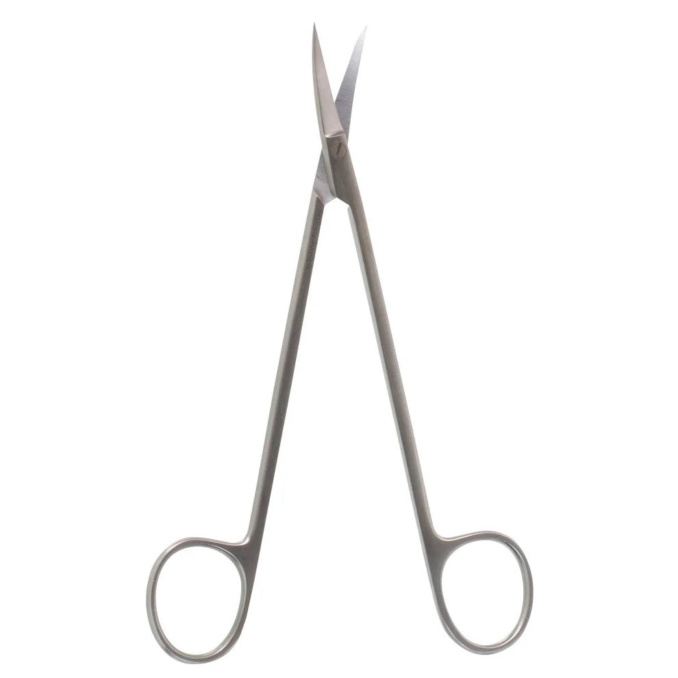 The 6 1/4" Kelly Fistula Scissors are curved