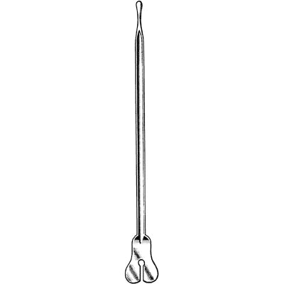 Grooved director probe with longitudinal channel and rounded tip