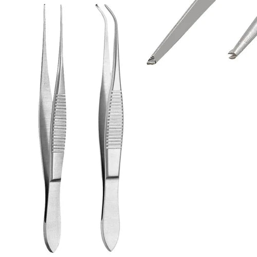 2 3/4 Graefe Iris Forceps straight serrated tips