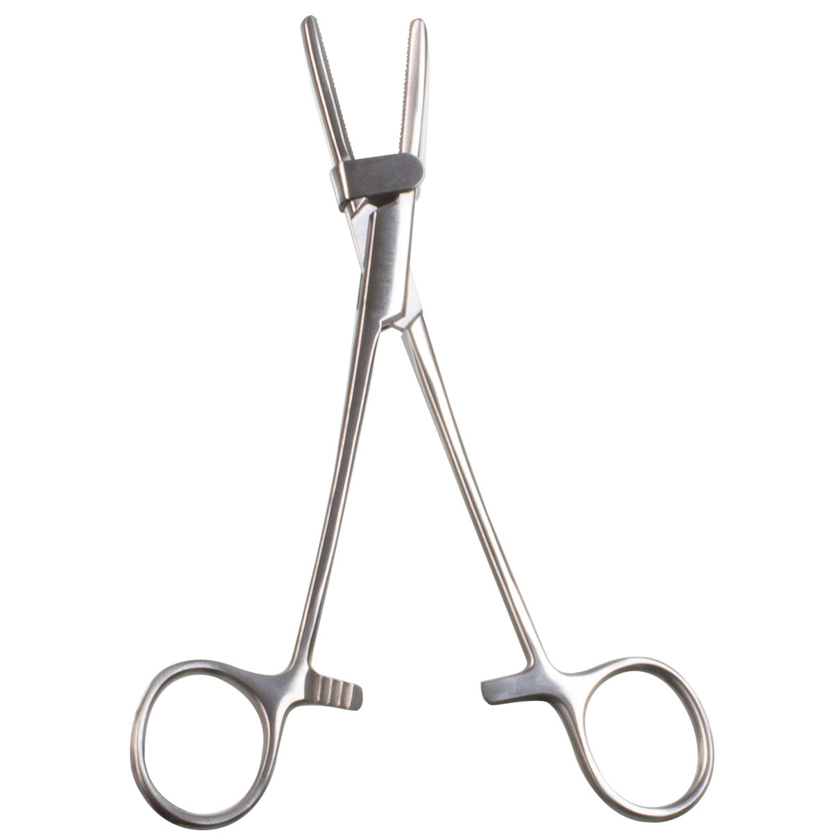 7 1/4" U.S. Pattern Tube Occlusion Forceps – U-Shaped, Grooved Serrated Jaws