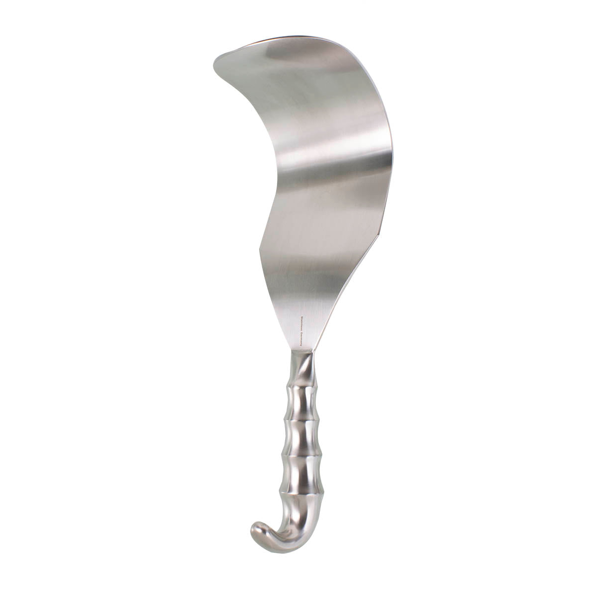A stainless steel Deaver retractor with a hollow grip handle, typically used in thoracic and deep abdominal surgeries for broad exposure.