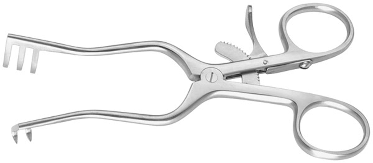4" Weitlaner Retractor - Sharp Prong