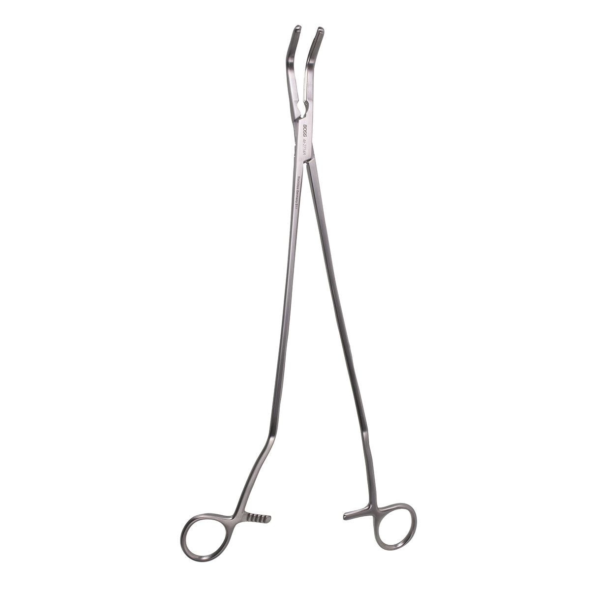 The 12-inch B-Clamp has an offset handle with sharply bent jaws.