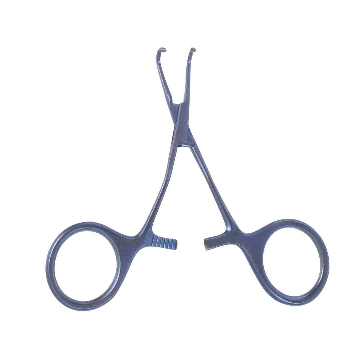 4 1/8 Baby Vascular Clamp 6mm jaws slightly angled shanks