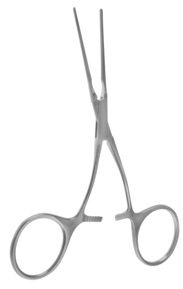 Debakey Castaneda Clamp, 1.4mm Straight Jaws, Curved Handle