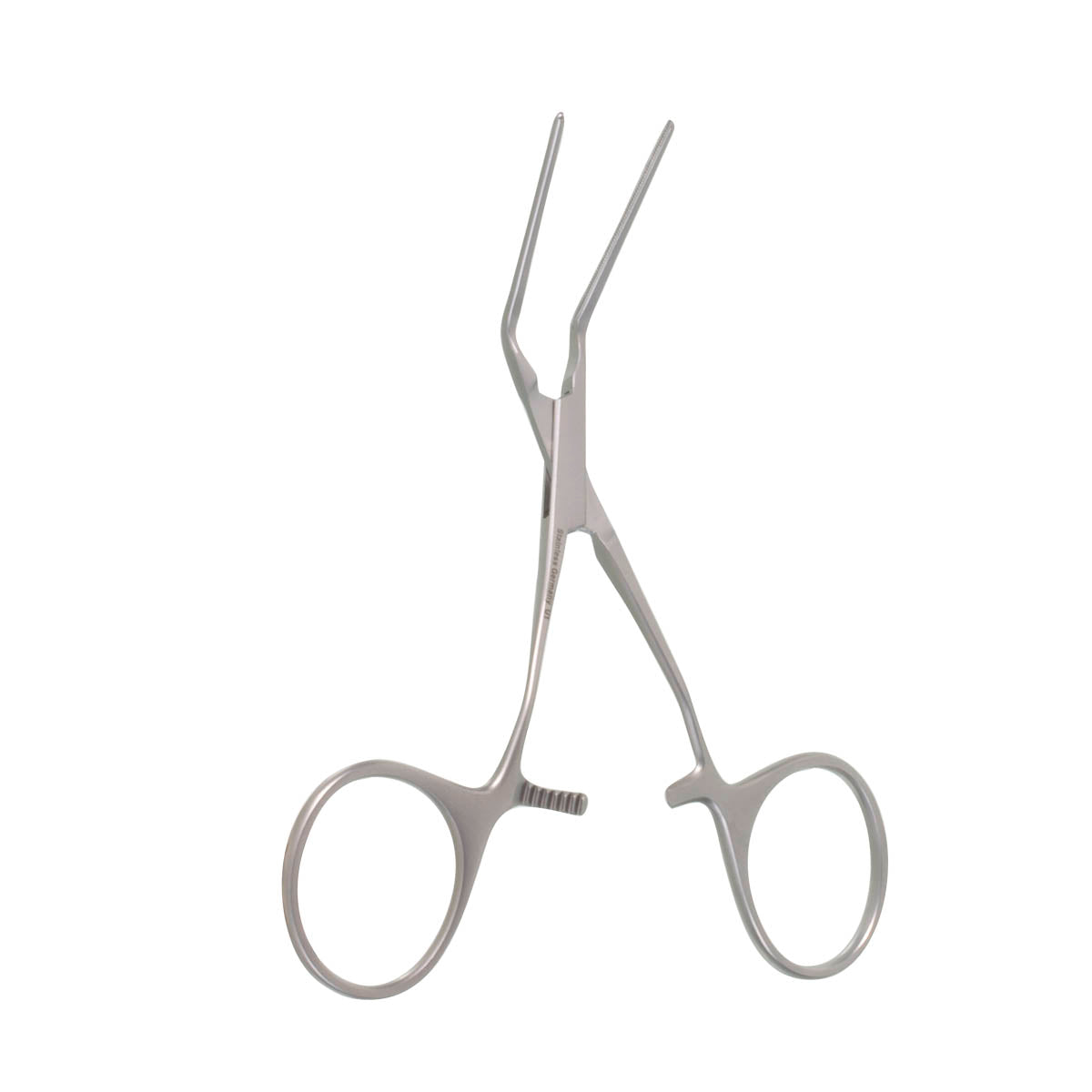 Debakey Castaneda Clamp 1.4mm 45° jaws curved handle