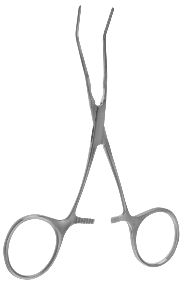 Debakey Castaneda Clamp, 1.4mm Carotid Jaw, Curved Handle