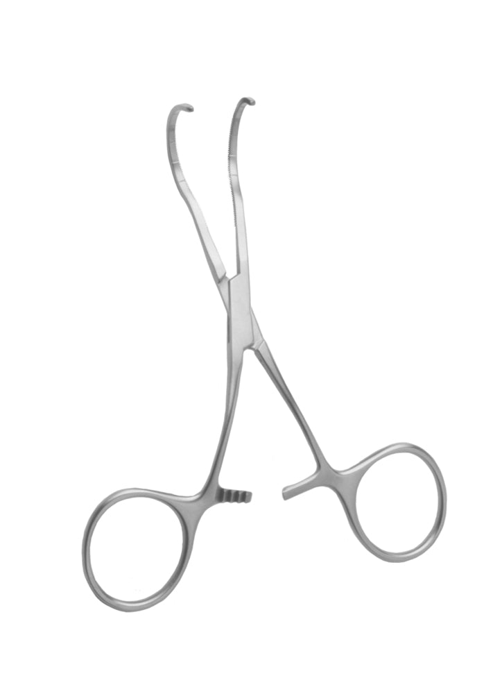 4 3/4" Castaneda Clamp, Curved, Shank Spoon