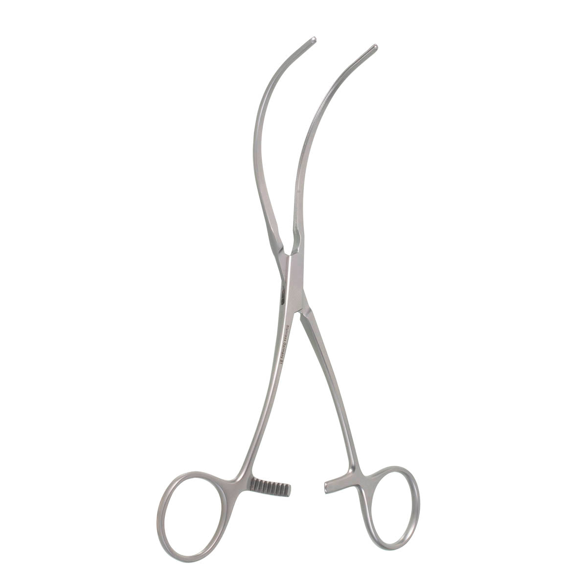 7 1/4" Aortic Exclusion Clamp, S-shaped, Curved Jaws