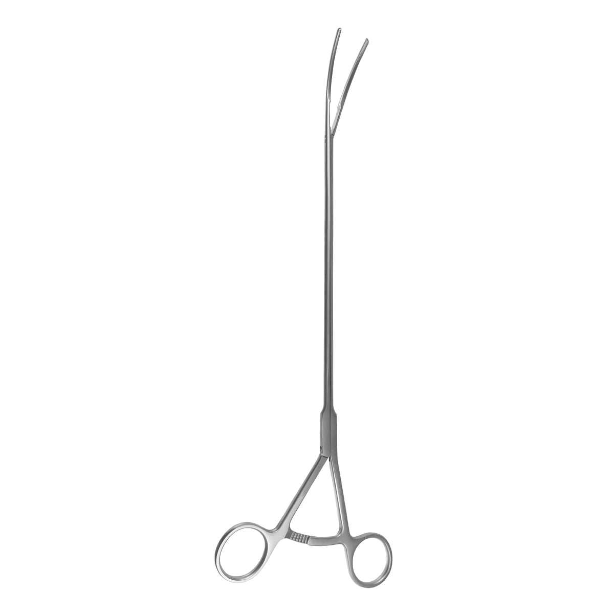 12.25" VATS DeBakey clamp with ratchet and 60mm curved jaw
